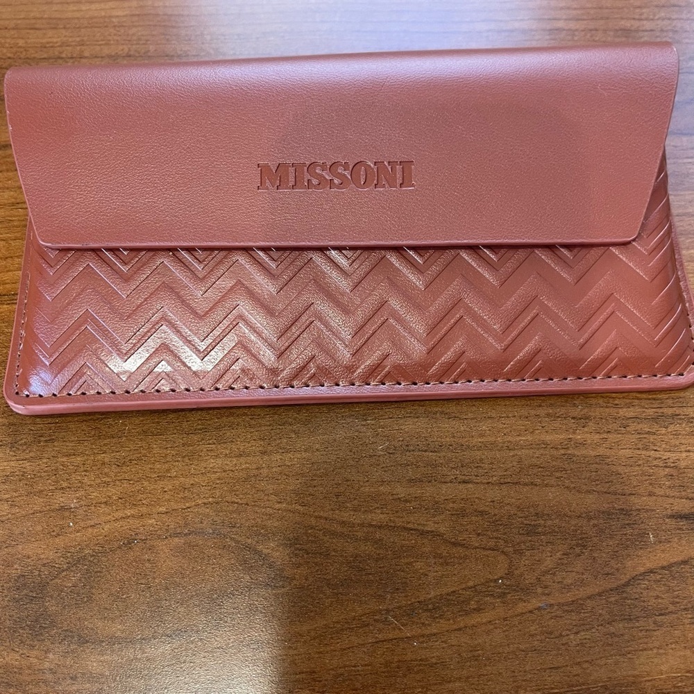 Missoni Brown Basketweave Glasses Case